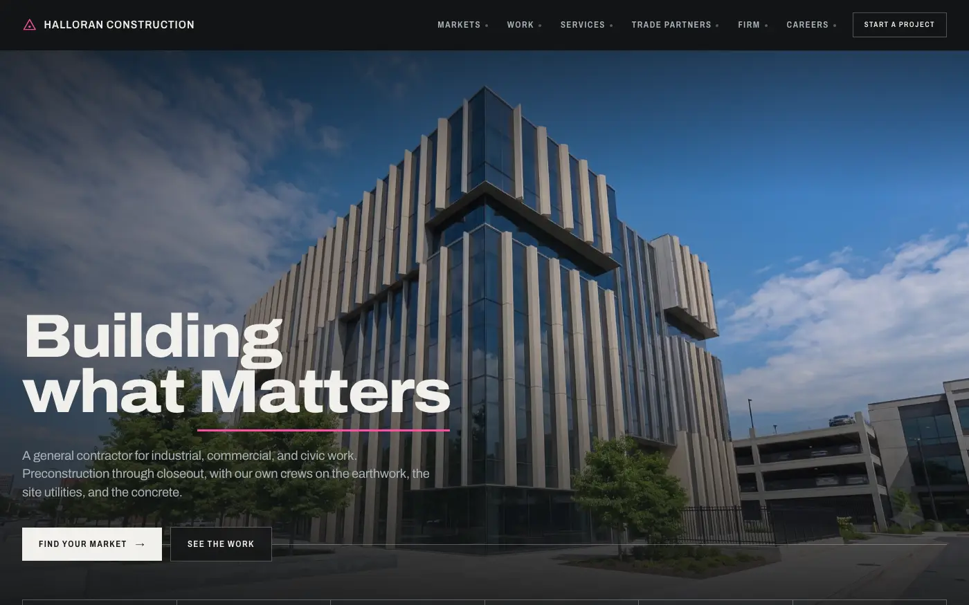 Halloran Construction website