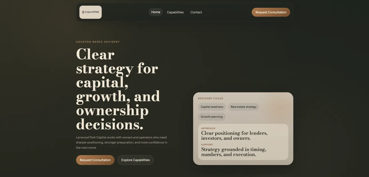Lenwood Park Capital website