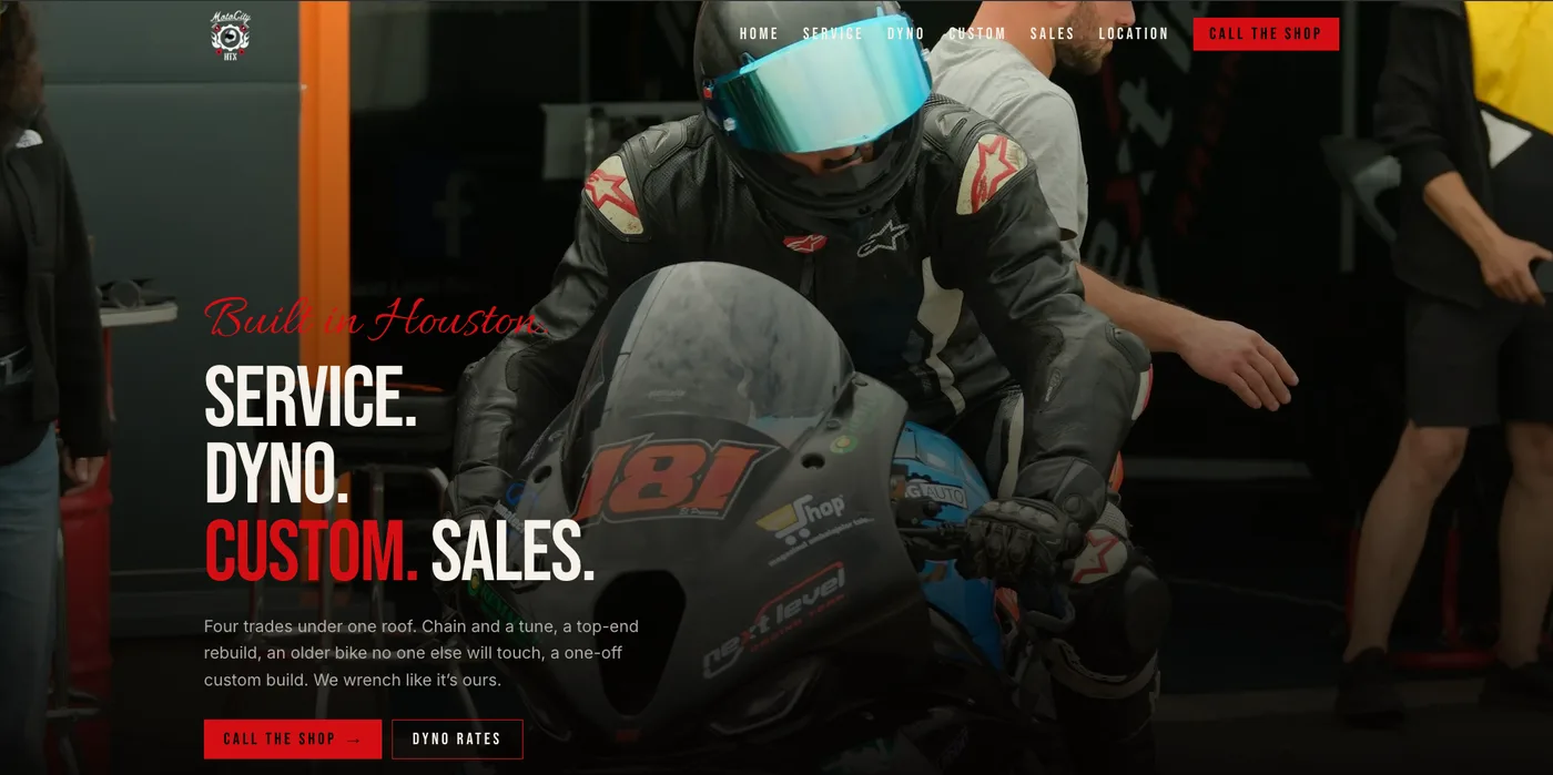 MotoCity HTX website